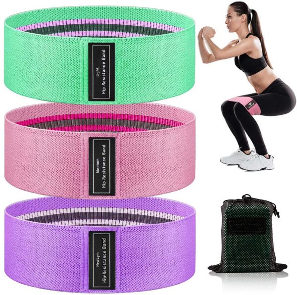Cloth Fabric Resistance Hip Booty Bands Loop Exercise Workout Fitness Light Band 